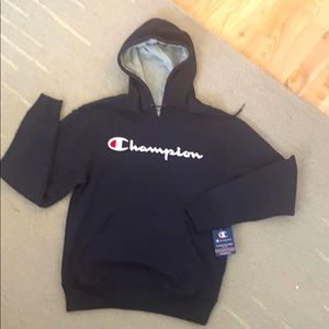 NWT Champion Powerblend Men’s Hoodie Navy Blue